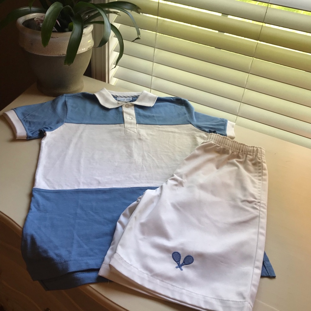 Boys Tennis - knit polo & shorts